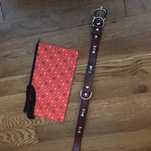 Dog collar and pouch